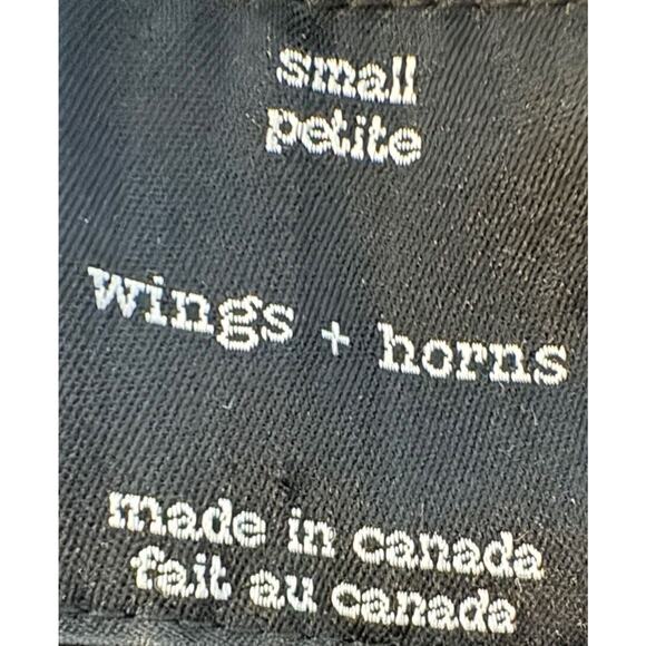 MENS Wings & Horns Canada LEATHER BUTTON PEA COAT SZ S - Picture 5 of 6